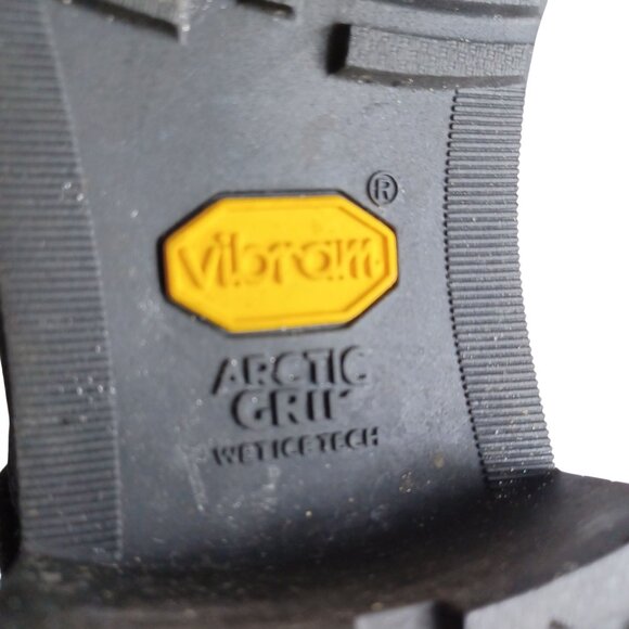 Vibram Toe Warmer Black Arctic Grip Winter Ankle Boots Calf Shoes Women Size 8M - Picture 11 of 14